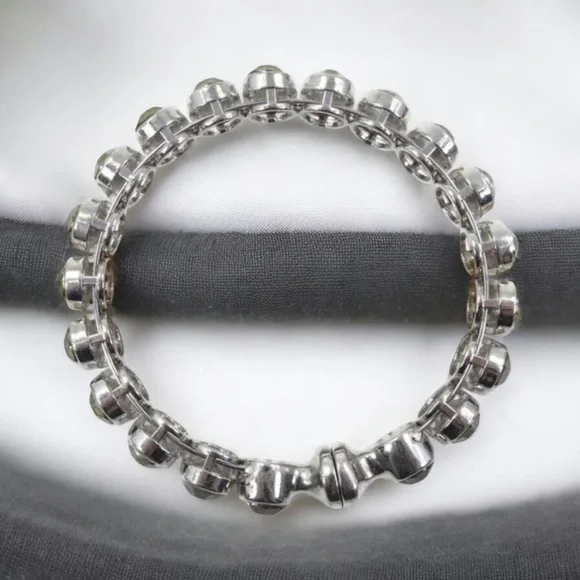 Set of 2 green peridot gemstone bracelets with magnetic clasp - Picture 5 of 7